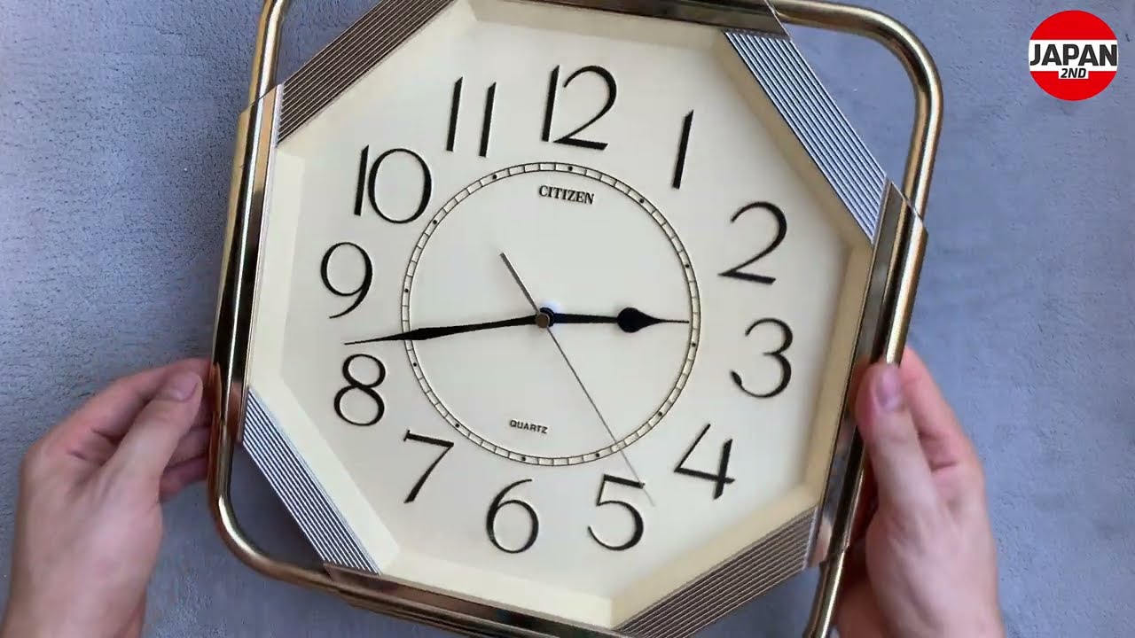 シチズン CITIZEN Gold Plated Wall Clock 4MG432 N26X4L 金メッキ