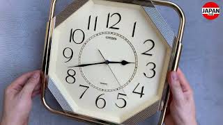 シチズン CITIZEN Gold Plated Wall Clock 4MG432 N26X4L 金メッキ