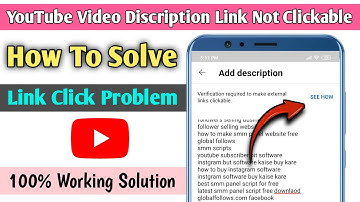 Verification Required To Make External Links Clickable Problem | YouTube Discription Link Not Worked