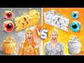 GOLD VS SILVER FOOD CHALLENGE! Eating Only One Color Food For 24 HOURS  by 123GO! CHALLENGE