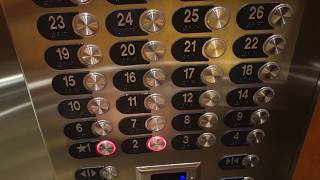 AWESOME, FAST Otis Series 2 Elevonic 411M Traction Elevators at Le Centre Sheraton, Montreal, QC