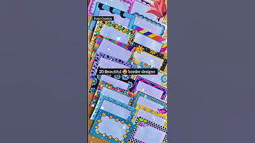 20 Beautiful border designs/Assignment front page design/Project Work Designs #love #project #shorts