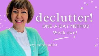 ONE WEEK decluttering ONE item daily! Minimalist Flylady, Hygge Home tips