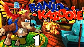 Banjo Kazooie N64 Part 1 - Spiral Mountain, Mumbos Mountain Stonemonkwisdom