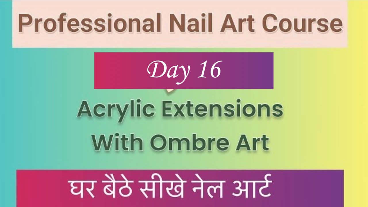 Permanent Acrylic Extension ॥ Acrylic Extension With Ombre Art ॥ Permanent Extensions kese kare