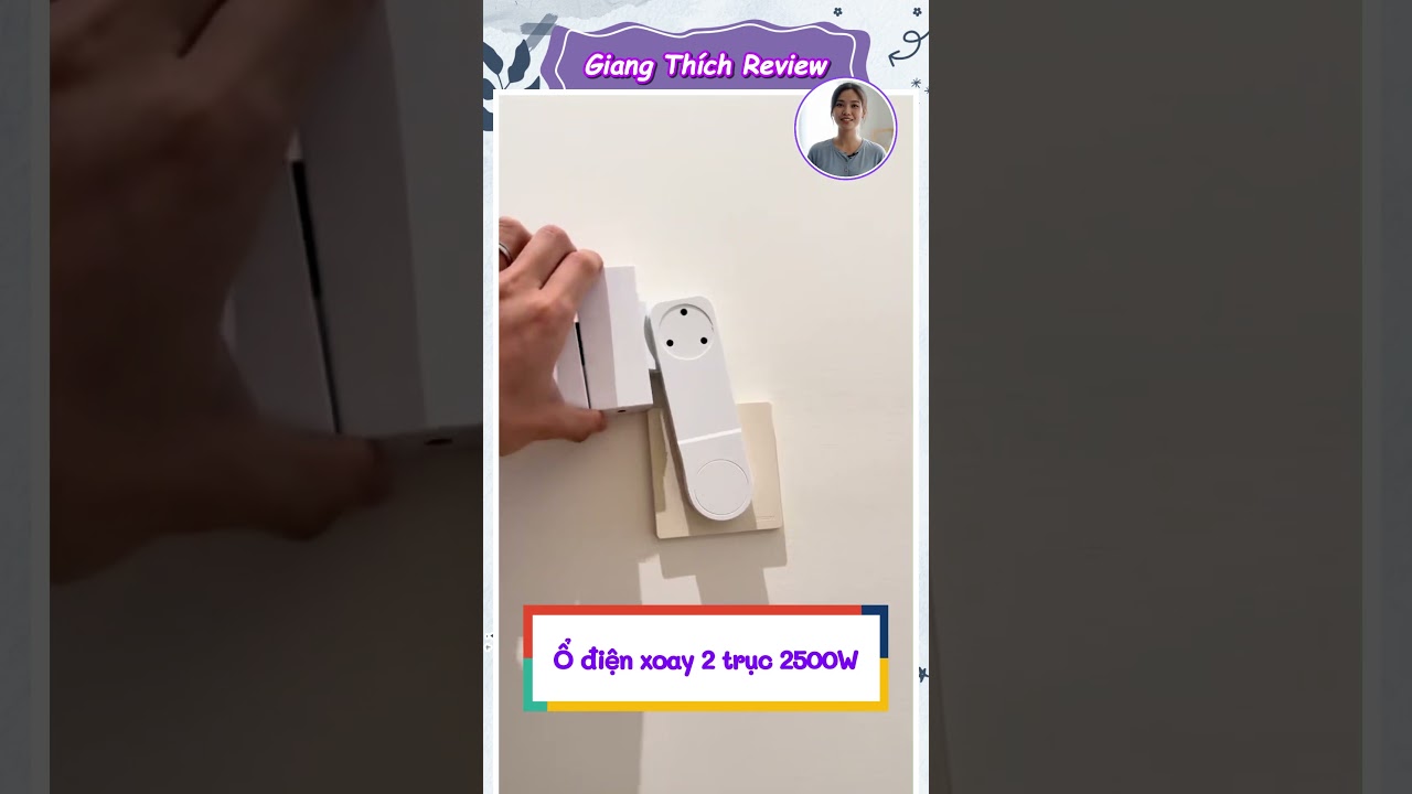Ổ cắm mở rộng xoay 2 trục | Giang Thích Review #Short #review #giadung