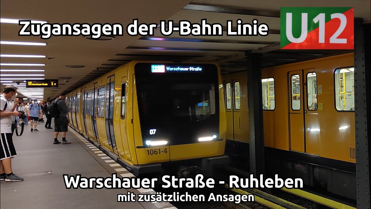 [BVG] Ansagen aus der U12 (Warschauer Str. - Ruhleben)
