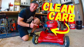 HOW TO CLEAN A CARBURETOR ON A CRAFTSMAN 21' LAWN MOWER FOR BEGINNERS