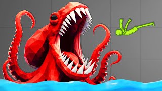 SHOCKING Monsters EAT RAGDOLLS in Melon Sandbox Melon Playground (movie)