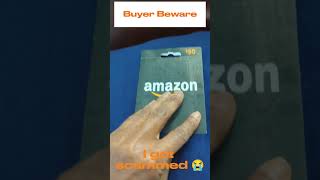 Avoid Amazon Gift Card SCAM  #giftcards Buyer beware. I got scammed buying 2 gift cards from CVS.