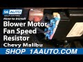 How to Replace Blower Motor Resistor 1997-2003 Chevy Malibu