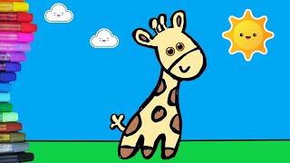 Giraffe Zeichnen - Malvorlage Für Kinder Giraffe Coloring Pages For Kids Glitterart