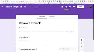 Digital Breakout making a Google Form