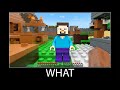 Minecraft wait what meme part 301 realistic minecraft Lego Steve