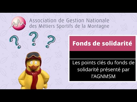 Fonds de Solidarité / les points importants