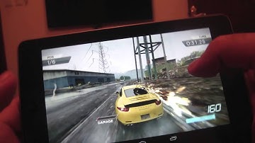 Need for Speed Most Wanted running on Nexus 7
