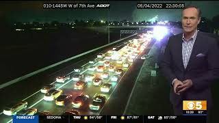 BREAKING NEWS: Huge fire forces closure of I-10 west of downtown Phoenix