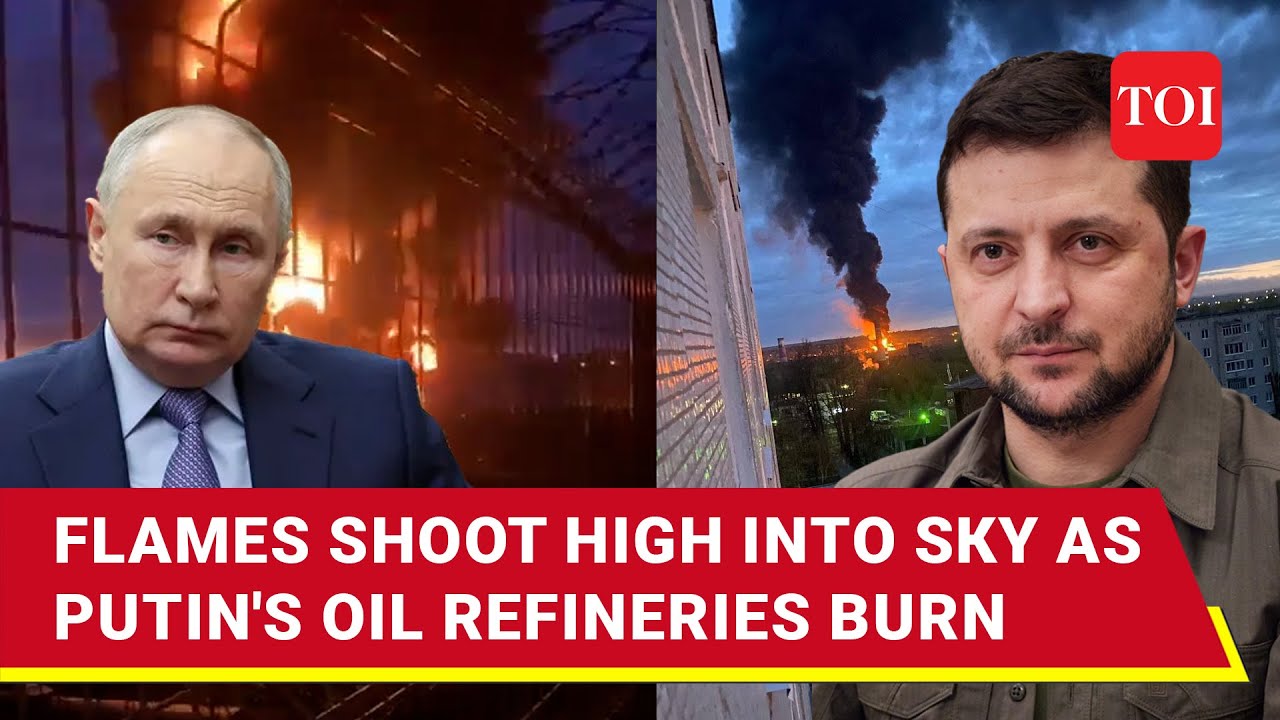 Putin Shocked?: Dramatic Moment When Kyiv Suicide Drones Explode Russia Oil Refineries Into Fireball