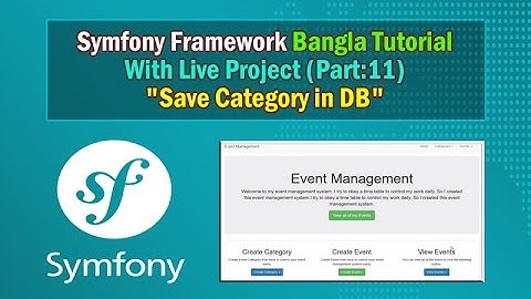 Symfony Framework Bangla Tutorial (Save Category in DB) Part:11