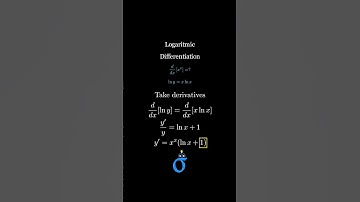 Logarithmic differentiation #math