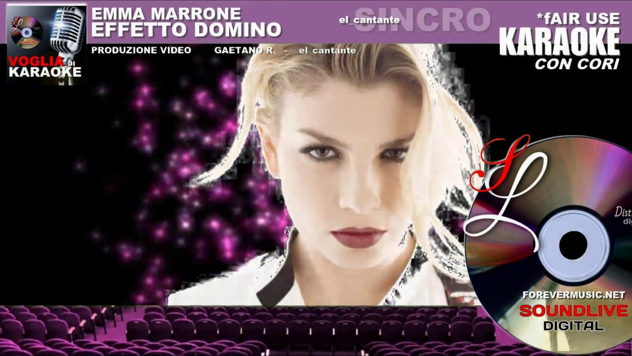 Emma marrone - Effetto Domino - karaoke (SL) - YouTube
