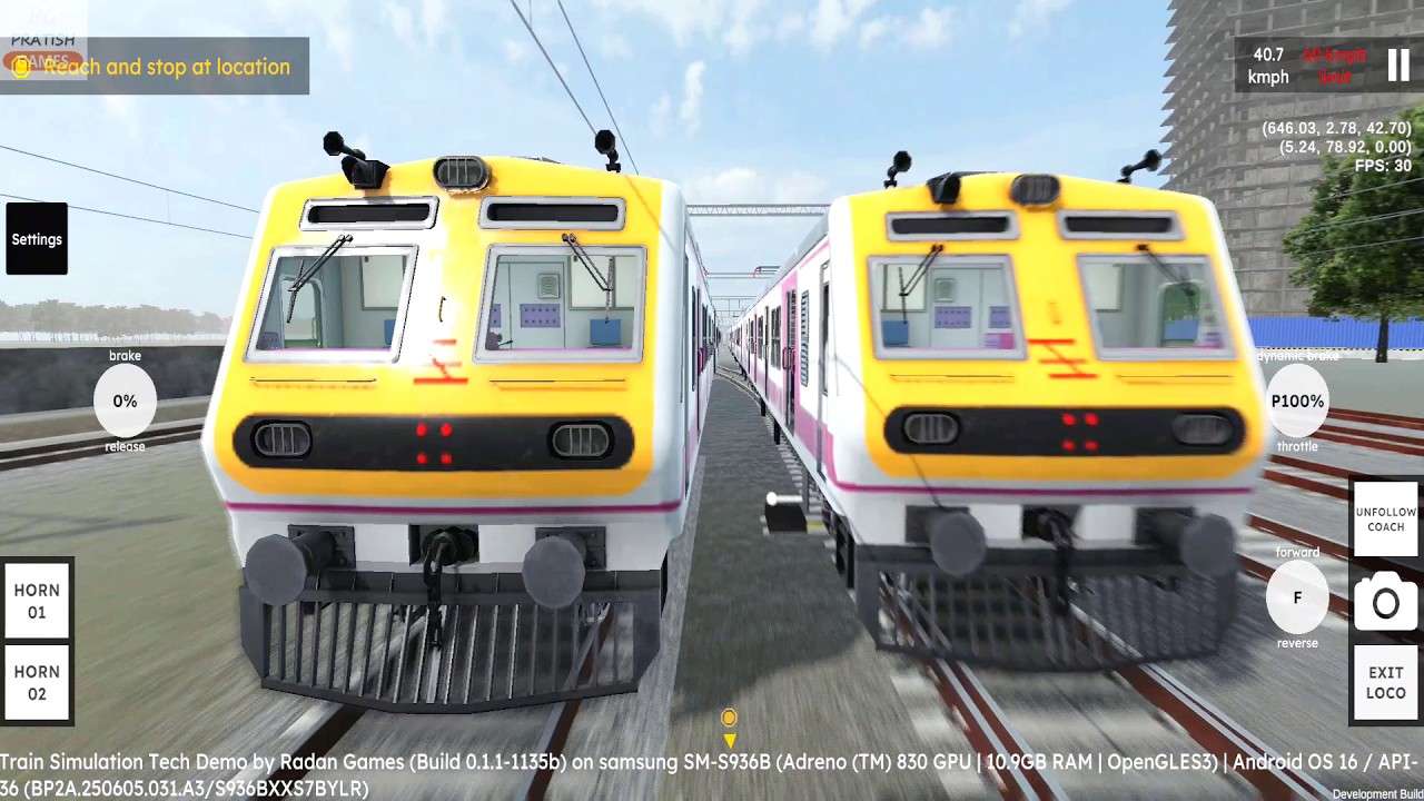 Local Train Race in RG Train Tech Demo Android Gameplay | Mumbai Local Train Game Download