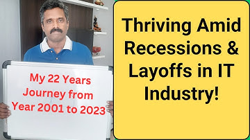 How I survived layoffs and recession for 22 years | My Career Journey | Career Talk With Anand