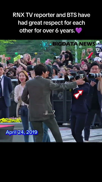V, long-lasting friendship and respect with RNX TV reporter 💜 #bts