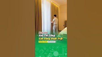 May rèm cửa đẹp, rèm vải 2 lớp cho phòng ngủ hiện đại #shortvideo #youtubeshorts