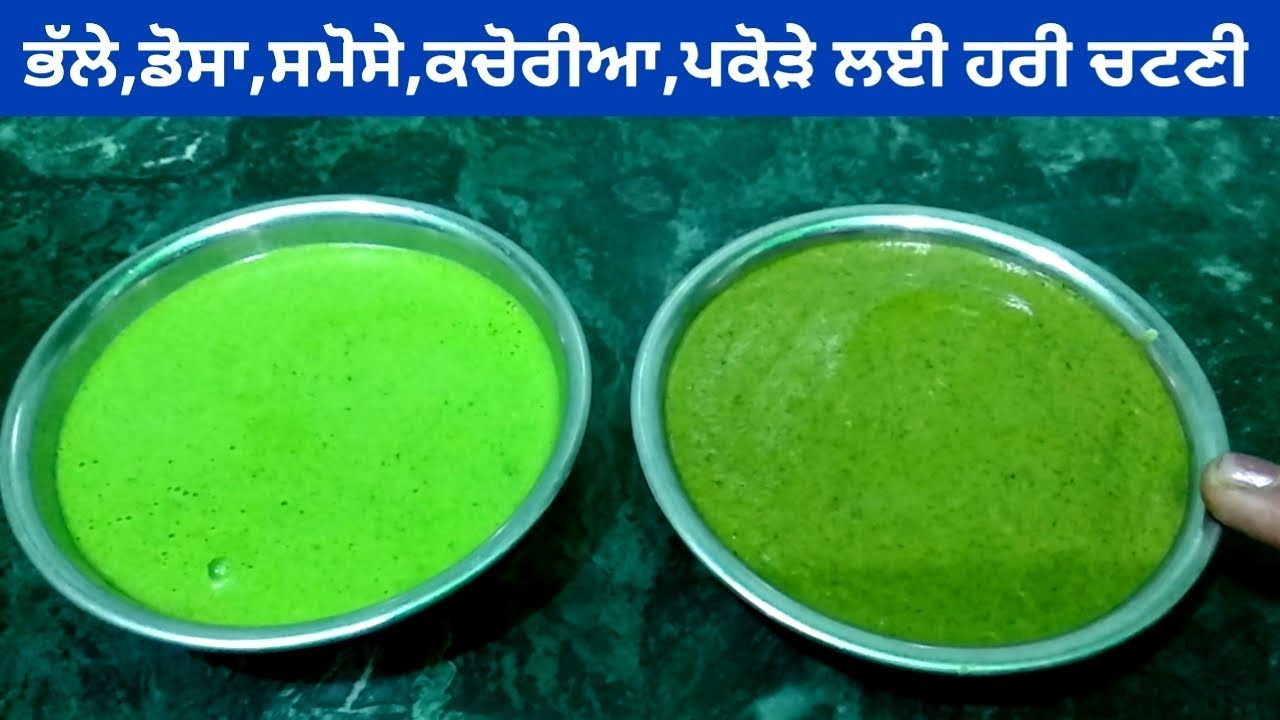 2 Chutney for Dahi Bhalle,Pakore,Kachoriya & Samose || Hari Chutney || Punjabi Cooking