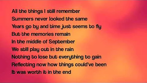 September lyrics By Daughtry