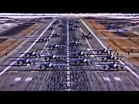 F-22 Raptor Elephant Walk • Mass Formation & Takeoff