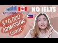 Admission Grant for FILIPINOS in Canada & NO IELTS REQUIRED | Study in Canada | Acsenda School