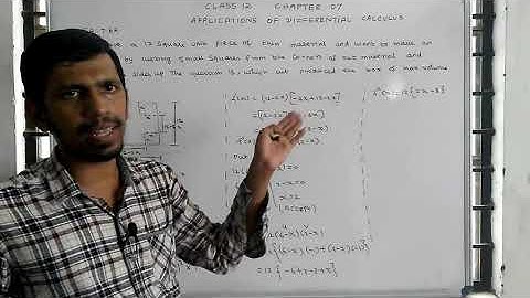 Class 12 Maths | Chapter– 7 | Applications of Differential calculus | Example: 7.62