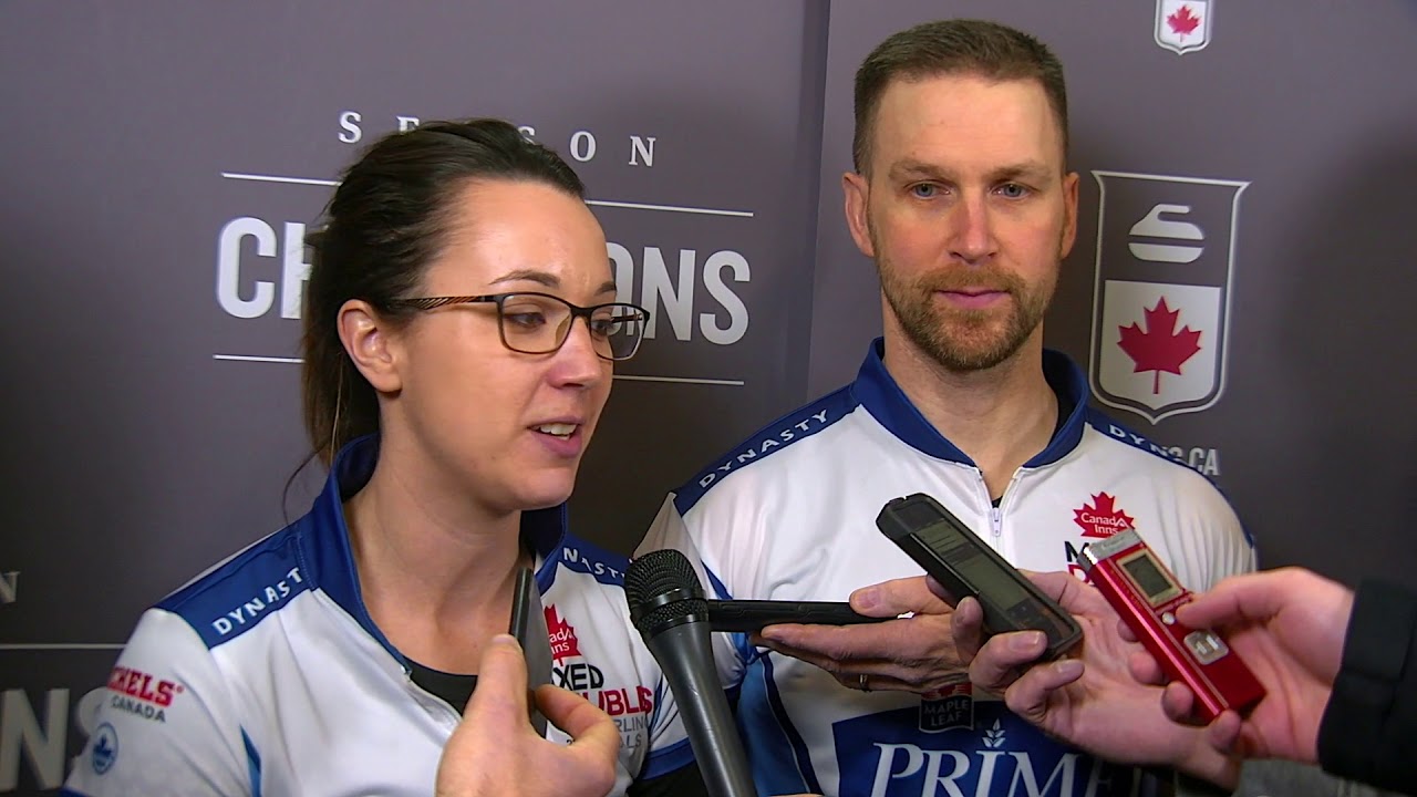 2018 Canad Inns Canadian Mixed Doubles Trials - Media Scrum - Page Playoff 1v2 ice cube