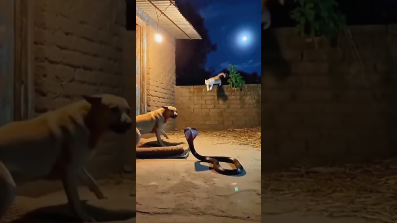 Cobra Attacks Sleeping Dog… Cat Saves Him 😱🐍
