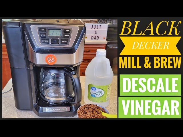 HOW TO DESCALE VINEGAR Black + Decker 12 Cup Thermal Carafe Coffee Maker  CM2035B CLEAN LIGHT ON FIX 