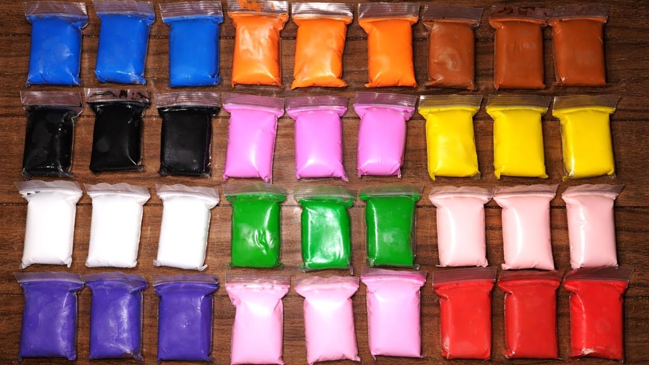 Satisfying ASMR  sound 30 colors super clay unboxing and mixing|satisfying clay unboxing #clay #1m
