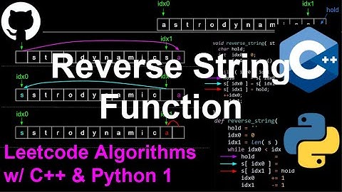 Reverse String with C++ and Python | LeetCode Algorithms with C++ and Python 1