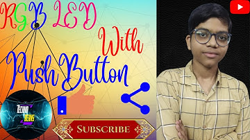 RGB LED with PushButton || RGB LED || Tinkercad || Techno Beans