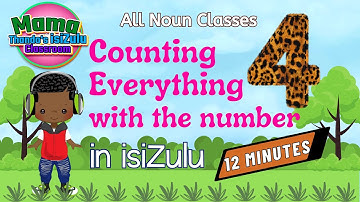 Zulu Numbers Counting with 4 | kune | Beginner Zulu Lessons