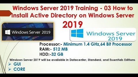 Windows Server 2019 Training - 03 How to Install Active Directory on Windows Server 2019