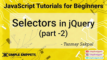 39 - Selectors in jQuery(Part - 2) | jQuery Library | jQuery Tutorials for beginners