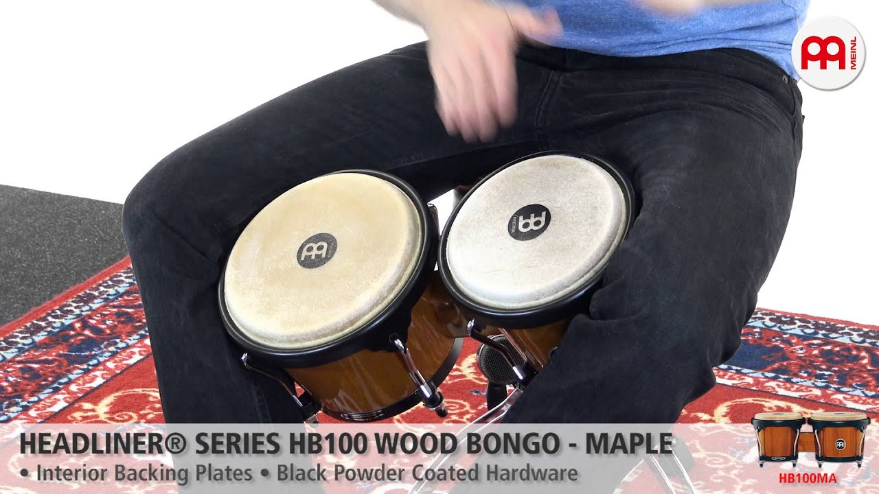 Headliner® Series HB100 Wood Bongo - Maple - HB100MA - YouTube