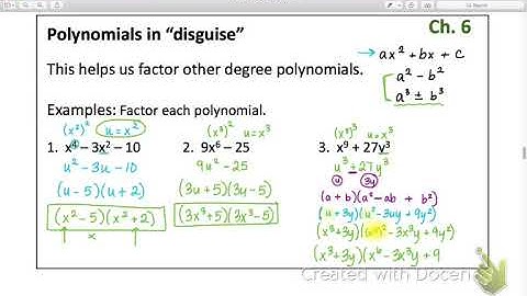 Factoring Higher Degree Polynomials