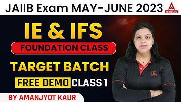 JAIIB May 2023 | IE & IFS |  FOUNDATION BATCH Paid Batch Free Demo Class 1