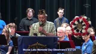 Moose Lake Memorial Day Observance 2024