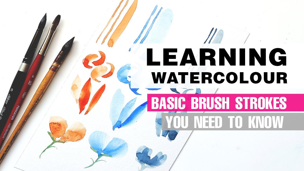 A full guide on the best brushes to use for watercolour painting. 