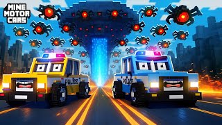 City Under Attack: Alien Drones vs Hero Police Cars | Police Cars Defend City from Alien Invasion screenshot 2
