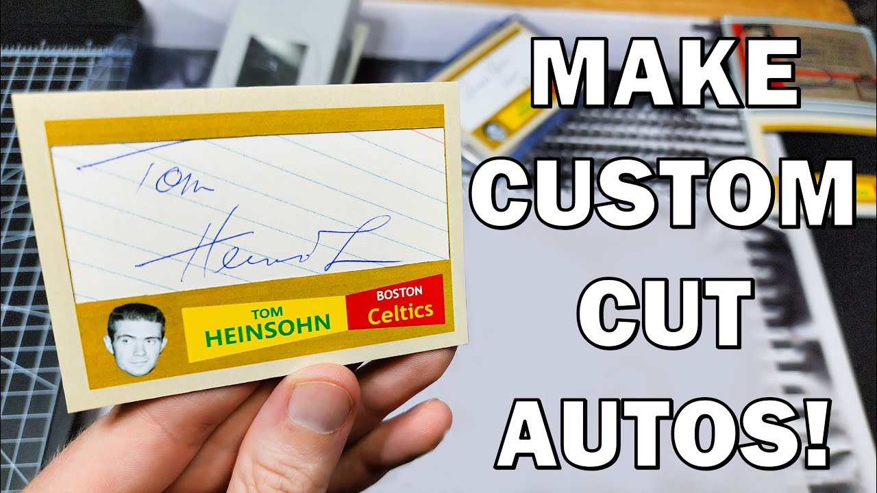 How I Make Custom Horizontal Trading Cards With Cut Autographs | My New '57 Topps-Inspired Project!